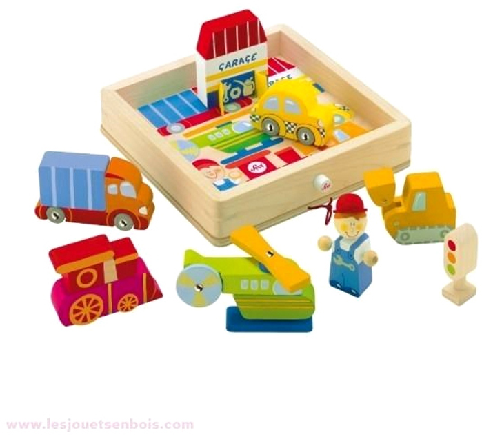 Zestaw drewnianych zabawek edukacyjnych Dante Transport (8003444816772) - obraz 2
