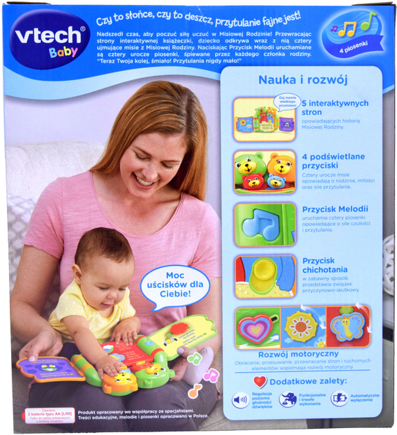 Інтерактивна книга Vtech Family Teddy Bear Rhymes and Cuddles (5900511609936) - зображення 3