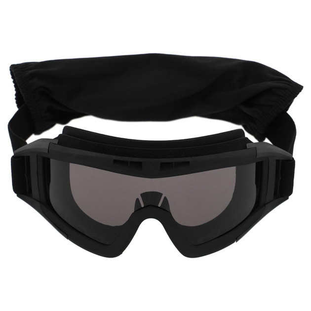 Очки защитные маска со сменными линзами и чехлом SPOSUNE JY-003-1 черный - изображение 2