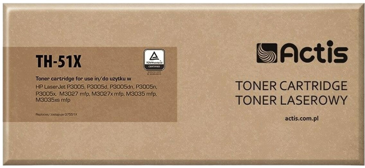 Toner cartridge Actis do HP 51X Q7551X Standard Black (5901452137007) - obraz 1