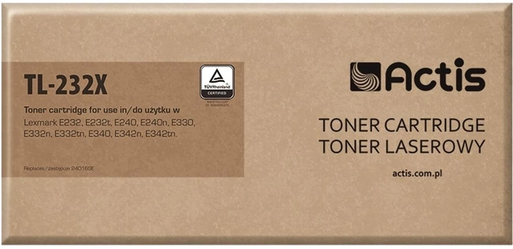 Toner cartridge Actis do Lexmark 24016SE/34016SE Standard Black (TL-232X) - obraz 1