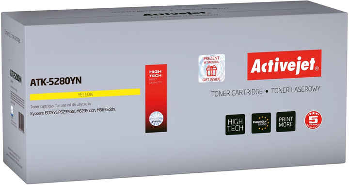 Toner cartridge Activejet do Kyocera TK-5280Y Supreme Yellow (ATK-5280YN) - obraz 1