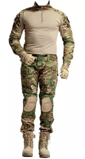 Комплект одягу мультикам літній камуфляж форма M-65-73 кг, зріст 170-175 військове забарвлення - зображення 1