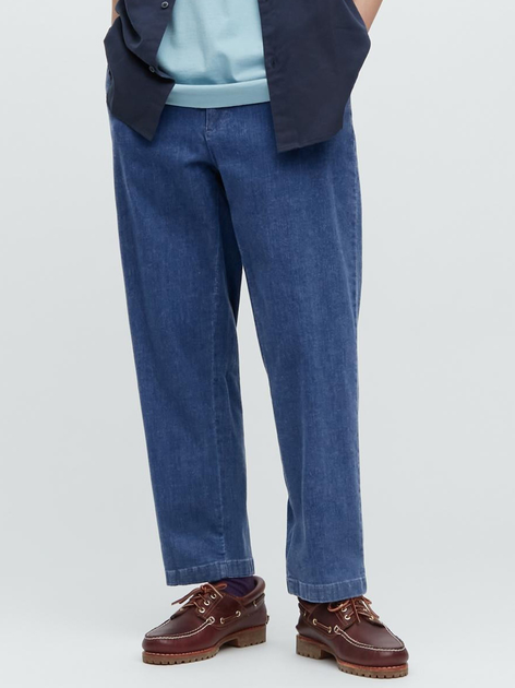 Джинсы Regular Fit широкие мужские Uniqlo 254203604 L Синие (1159786855 ...