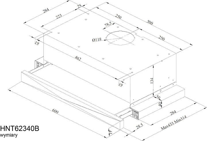 Okap kuchenny Beko HNT62340B - obraz 2