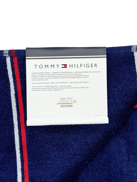 Полотенце махровое Tommy Hilfiger Modern American Банное 76х138 см Синее (1159801169) - Фото 3 Полотенце махровое Tommy Hilfiger Modern American Банное 76х138 см Синее (1159801169) - изображение 3