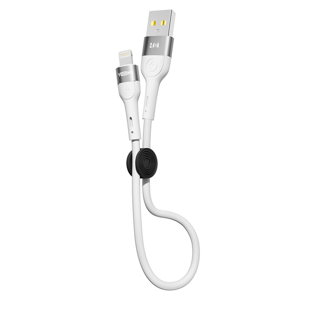 Кабель для зарядки и обмена данными USB YOKI YK-EX11 EXTRA Series USB/Lightning 12W (2.4A/5V) 0.25m White - Фото 5 Кабель для зарядки и обмена данными USB YOKI YK-EX11 EXTRA Series USB/Lightning 12W (2.4A/5V) 0.25m White - изображение 5