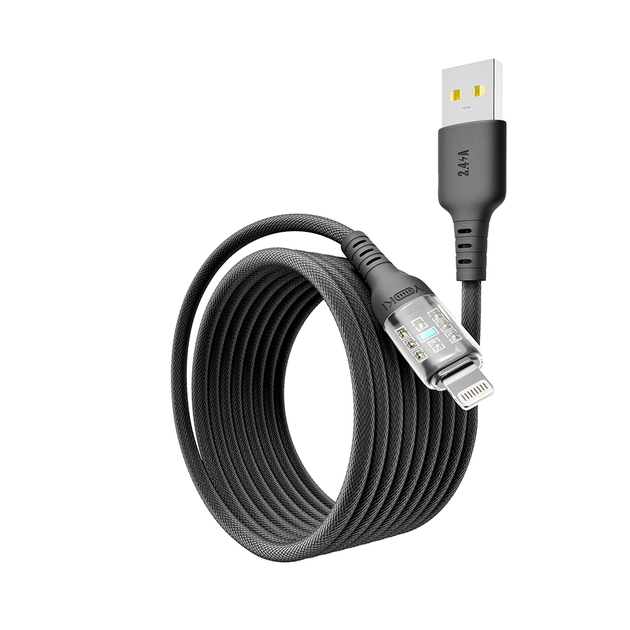 Кабель для зарядки та обміну даними USB YOKI YK-CY23 CYBER Series USB/Lightning 12W (2.4A/5V) 2m Чорний - Фото 3 Кабель для зарядки та обміну даними USB YOKI YK-CY23 CYBER Series USB/Lightning 12W (2.4A/5V) 2m Чорний - зображення 3