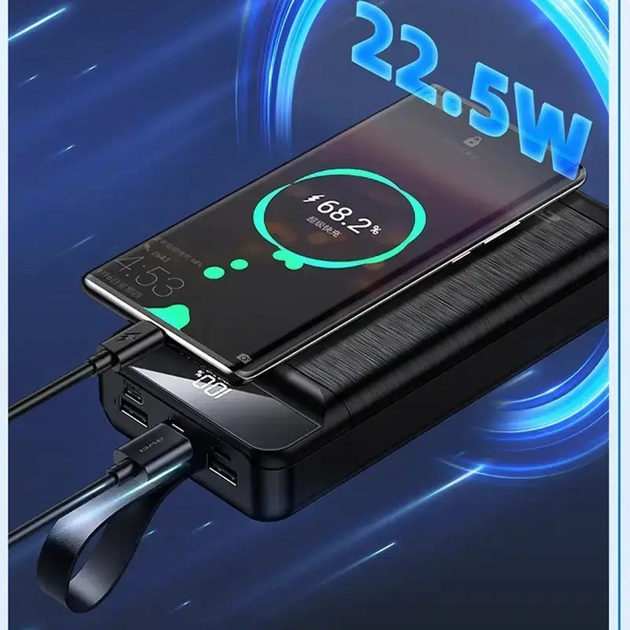 Повербанк Power bank 40 000 mAh с быстрой зарядкой портативная батарея ...