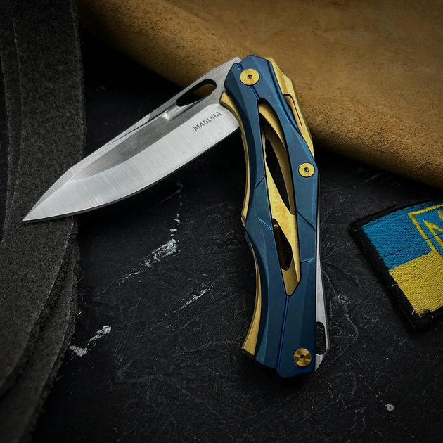 Ніж складний Magura Neptun Blue&Gold - зображення 3