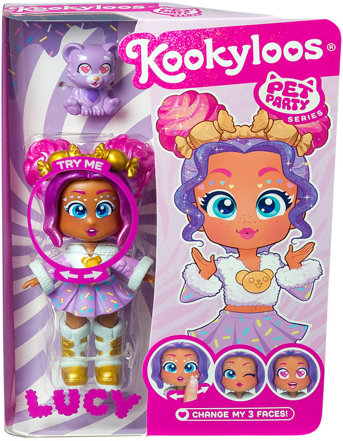 Набір фігурок Magic Box KookyLoos KookyLoos Pets Party Lucy з аксесуарами (8431618032398) - зображення 1