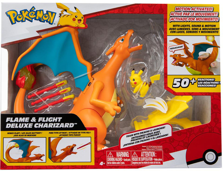 Zestaw figurek Jazwares Pokemon Flame And Flight Deluxe Charizard 15 cm (0191726426448) - obraz 1