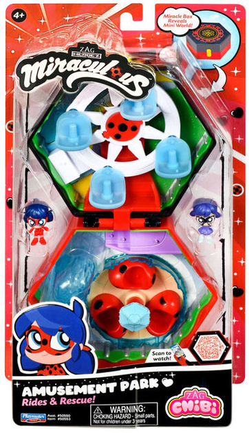 Zestaw do zabawy Playmates Miraculous Chibi Rides & Rescue Miracle Box (0043377505532) - obraz 1