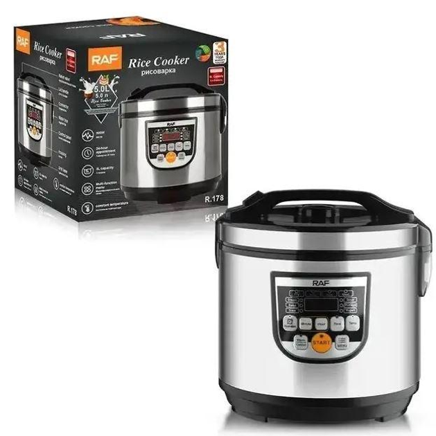 Мультиварка RAF R.178 5L 900W Silver-Black (3_04728) - изображение 4