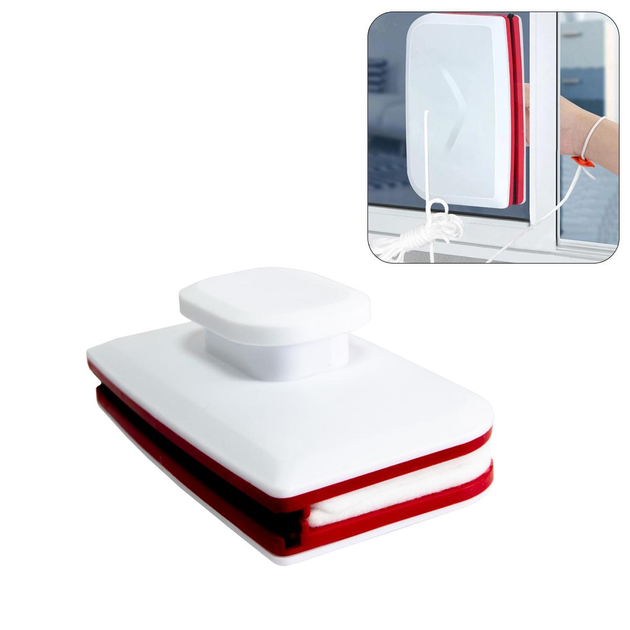 Магнитная щетка для мытья окон Double Eraser 16 см двухсторонний прибор ...