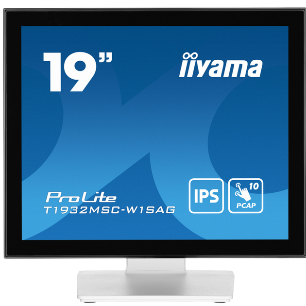 Монитор сенсорный 19" IPS Iiyama T1932MSC-W1SAG безрамочный экран Белый - изображение 1