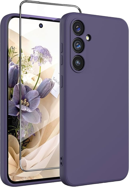 Etui plecki Connect Premium Quality Magnetic Soft Touch do Samsung Galaxy S23 FE Silicone Case Lavender Gray (4752192084462) - obraz 1
