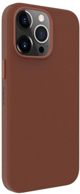 Etui plecki Evelatus Genuine Leather Case MagSafe do Apple iPhone 14 Pro Max Brown (4752192064136) - obraz 1