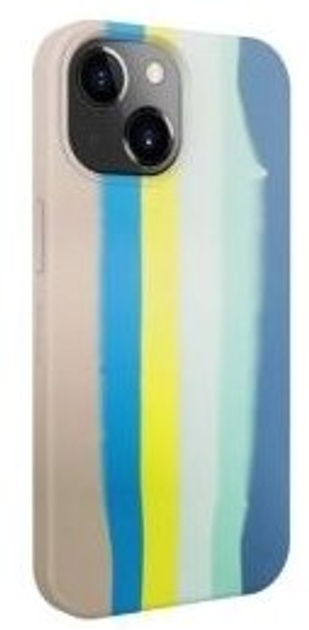 Etui plecki Evelatus Silicone Case Multi-Colored do Apple iPhone 15 Plus Blue/Pink (4752192068424) - obraz 1
