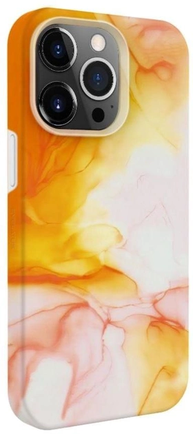 Etui plecki Evelatus Premium Silicone Case Customized Print do Apple iPhone 15 Pro Orange (4752192068677) - obraz 1