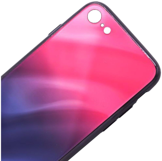 Etui plecki Evelatus Water Ripple Gradient Color Anti-Explosion Tempered Glass Case Gradient do Apple iPhone 7/8 Pink-Purple (4752192023430) - obraz 2