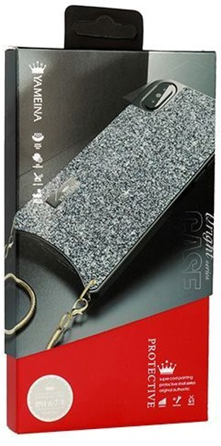 Etui plecki Yameina Shiny Case BAG do Apple iPhone XR Silver (5900217272977) - obraz 1