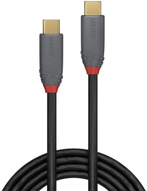Kabel Lindy USB Type-C - USB Type-C M/M 0.5 m Gray (4002888369008) - obraz 1
