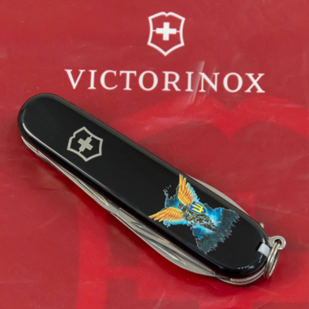 Нож Victorinox Spartan Ukraine Black "Янгол ЗСУ" (1.3603.3_T1061u) - изображение 2