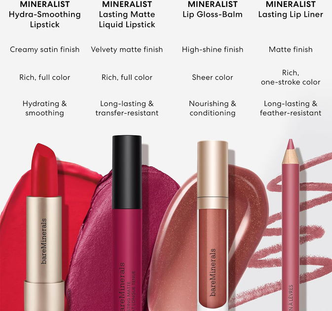 Губна помада Bareminerals Mineralist Hydra-Smoothing Lipstick Fortitude 3.6 г (98132573578) - зображення 5
