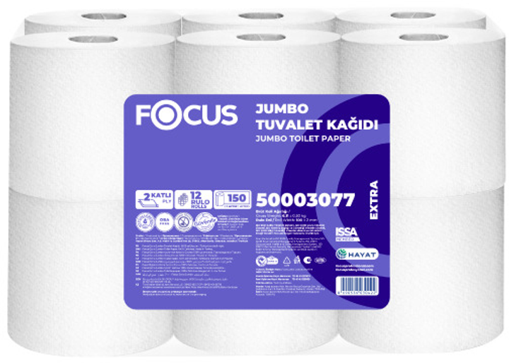 ROZETKA | Туалетная бумага Focus Джамбо-рулон Mini 150 м 2 слоя 12 ...