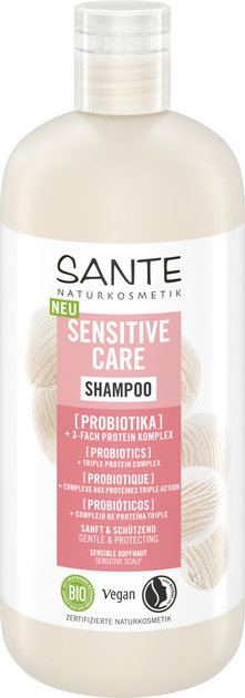 Акція на Біо-Шампунь Sante Sensitive Care з Пробіотиками для захисту Чутливої шкіри голови 500 мл від Rozetka