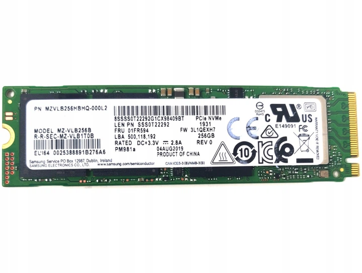 Накопичувач SSD Samsung NVMe 1Tb 970 EVO OEM PM981а - Main Image