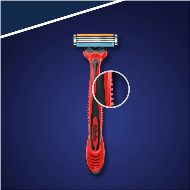 Jednorazowe maszynki do golenia dla mężczyzn Gillette Blue3 Plus Nitro Masz Red 12 szt (8700216148146) - obraz 4