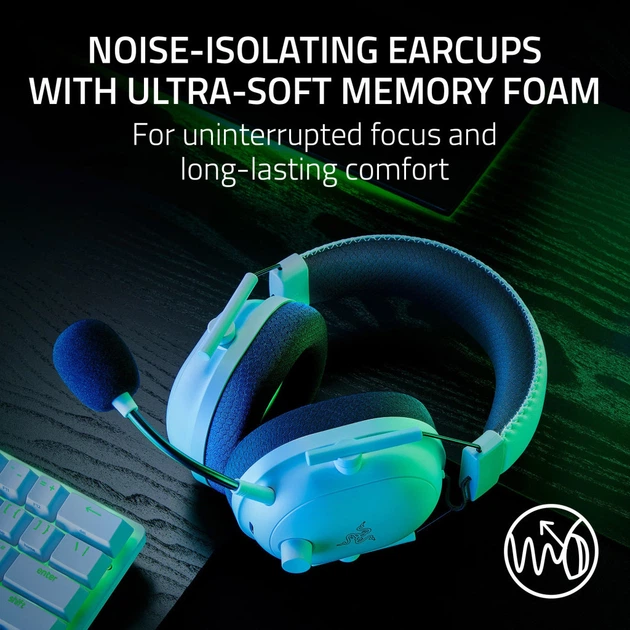 Навушники Razer Blackshark V2 HyperSpeed ​​Wireless White (RZ04-04960200-R3M1) - зображення 6