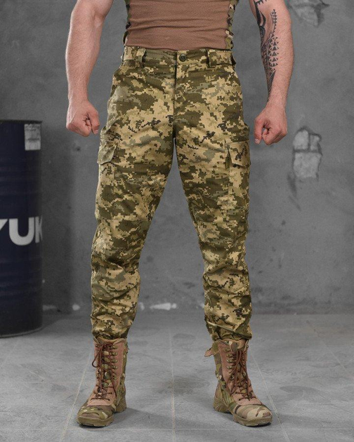 Тактичні чоловічі літні штани ріп-стоп XL піксель (86994) - зображення 1