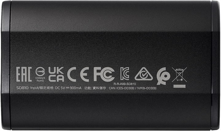 SSD dysk Adata SD810 500GB 2.5" USB Type-C 3D NAND TLC Black (SD810-500G-CBK) - obraz 5
