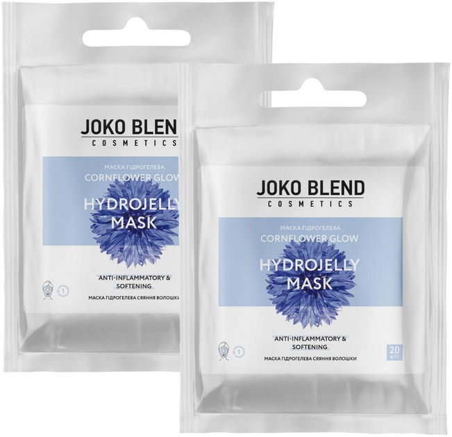 Комплект масок для лица Joko Blend Cornflower Glow Гидрогелевая 20 г х 2 шт (4823109409743) - изображение 1