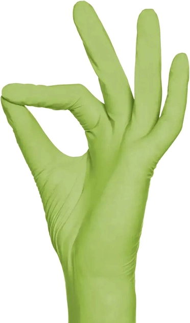 Перчатки нитриловые Mediok Chrysolite Размер XS 100 шт Светло-зеленые (4044941731957) - изображение 2