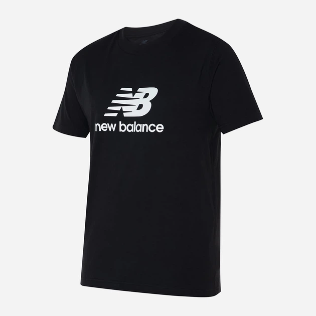 Футболка бавовняна довга чоловіча New Balance Stacked Logo MT41502 M Чорна (196941811048) - зображення 5