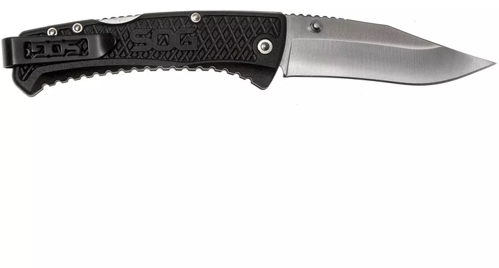 Нож складной туристический нож SOG Traction Satin Черный (TD1011-CP) - изображение 2