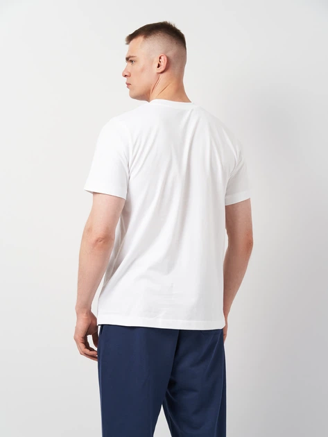 Футболка бавовняна довга чоловіча New Balance Stacked Logo MT41502 XL Біла (196941811369) - зображення 2
