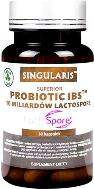 Probiotyk Singularis Superior IBS 10 mld Lactospore 30 caps (5903263262596) - obraz 1