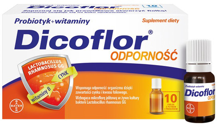 Probiotyk Bayer Dicoflor Odporność 10 szt (5908229303290) - obraz 1