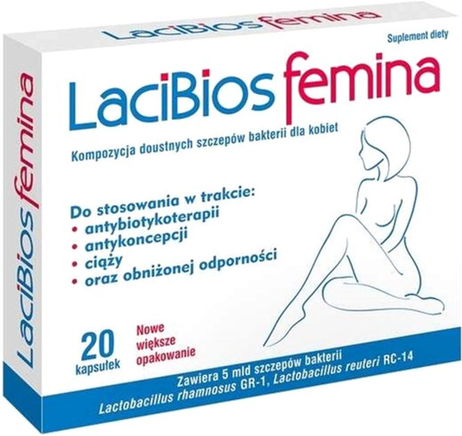 Probiotyk Exeltis LaciBios Femina 20 szt (5908445452338) - obraz 1