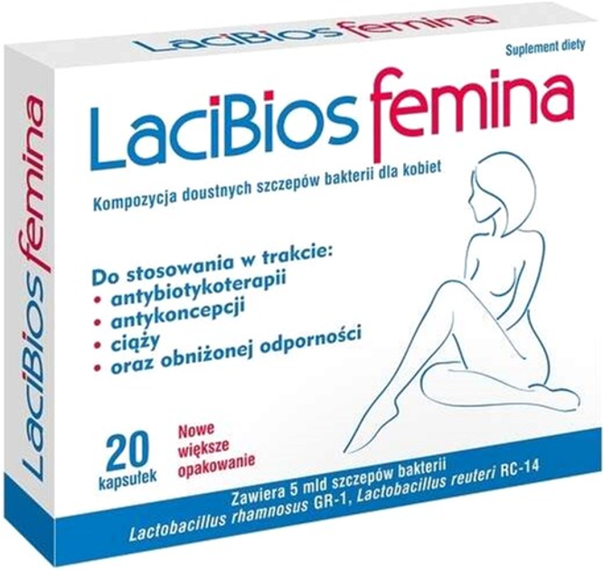 Пробіотик Exeltis LaciBios Femina 20 шт (5908445452338) - зображення 1