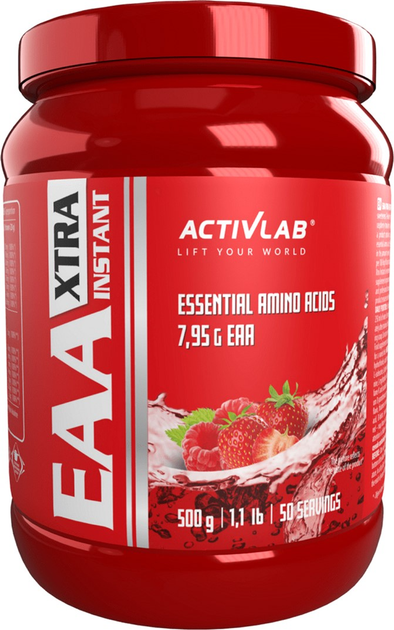 Aminokwas Activlab EAA Xtra Instant Raspberry Strawberry 500 g (5907368859316) - obraz 1