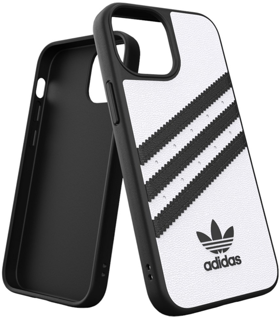 Etui plecki Adidas OR do Apple iPhone 13 mini White/Black (8718846095402) - obraz 1