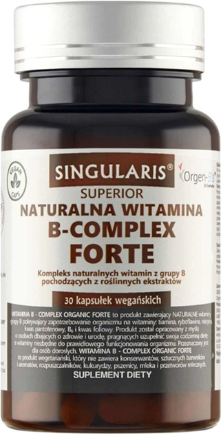 Вітамінний комплекс Singularis B-complex Forte 30 капсул (5903263262657) - зображення 1