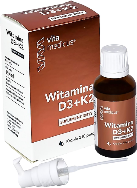 Вітамінний комплекс Herbamedicus Witamina D3+K2 29.4 мл (5905279312081) - зображення 1
