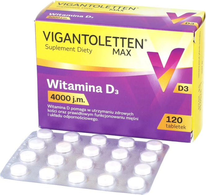 Witamina D3 Procter & Gamble Vigantoletten Max 4000 120 tabs (8006540740019) - obraz 2